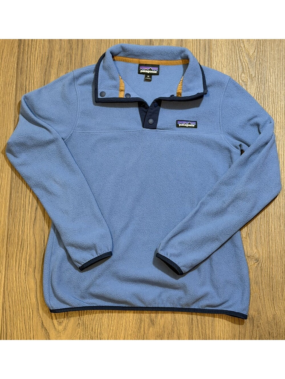 Patagonia Womens XS Lightweight Synchilla Snap-T Fleece Pullover Blue #15B